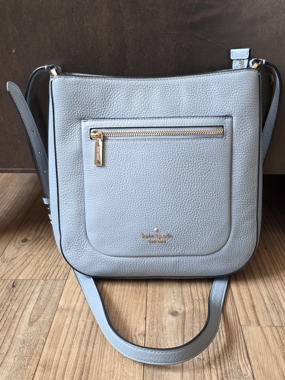 kate spade New York Pebbled Leather Crossbody Bag in Light Blue